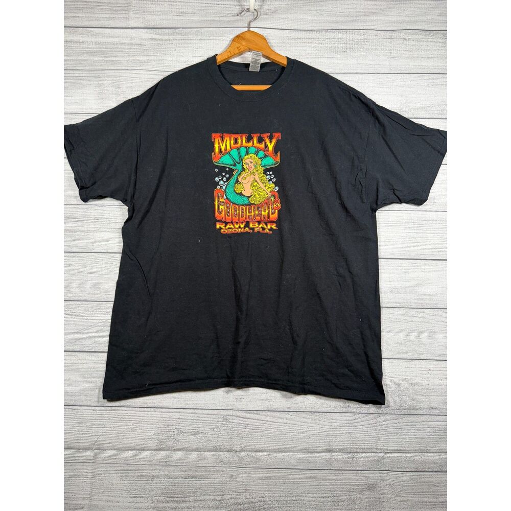 Molly Goodheads Raw Bar Ozona FL Mermaid Black Graphic T-Shirt 2XL 4206